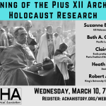 Webinar Announcement: The Opening of the Pius XII Archive and Holocaust Research